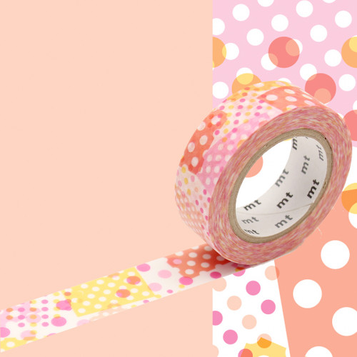 Masking Tape 7 m x 15 mm Collage Pois Rose