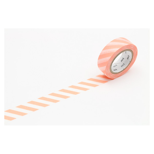 Masking Tape 7 m x 15 mm Rayures Saumon