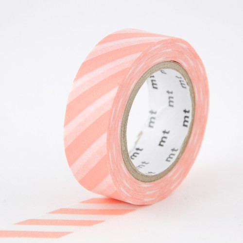 Masking Tape 7 m x 15 mm Rayures Saumon