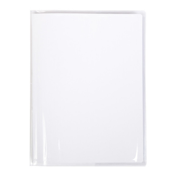 Protège-cahier transparent avec marque-page + porte-étiquette 17 x 22 cm