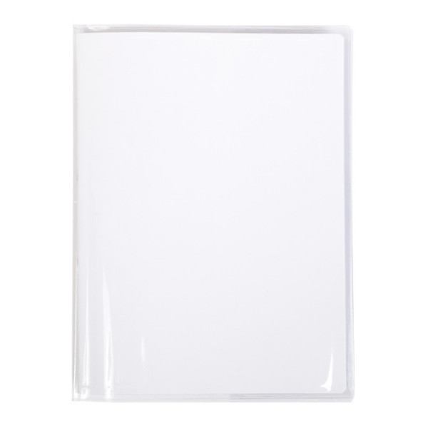 Protège-cahier transparent avec marque-page + porte-étiquette 24 x 32 cm