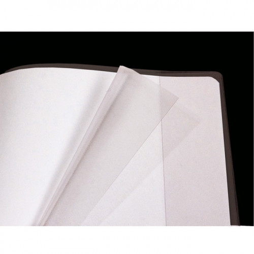 Protège-cahier transparent avec marque-page + porte-étiquette 24 x 32 cm