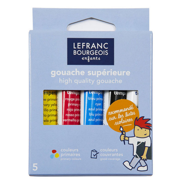 Gouache 5 tubes de 10 ml