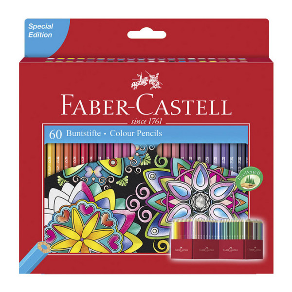 Crayon de couleur Château accordéon - 60 pcs