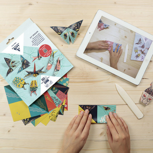 Kit origami Insectes 60 feuilles 3 formats