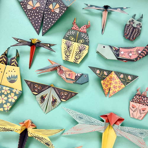 Kit origami Insectes 60 feuilles 3 formats