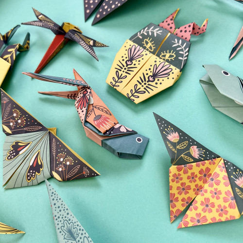 Kit origami Insectes 60 feuilles 3 formats