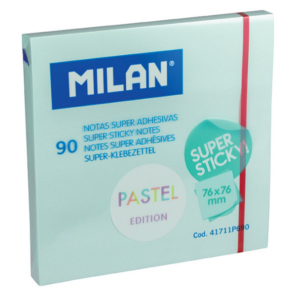 Bloc-notes super adhésives bleu Pastel 76 x 76 mm 90 pcs