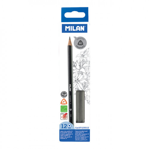 Crayons graphite triangulaires H 12 pcs