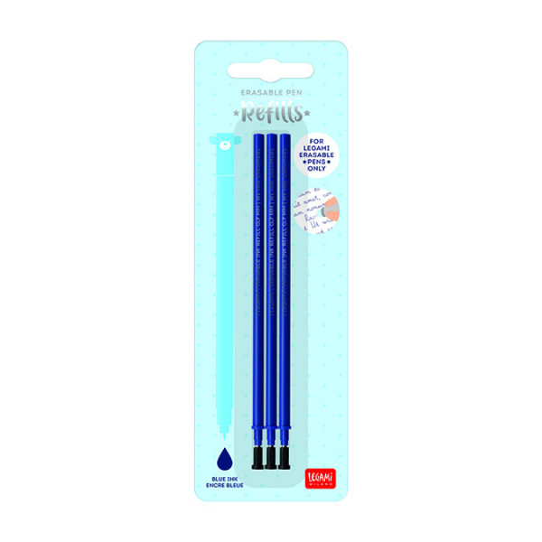 Recharge pour stylo effaçable x 3 pcs Bleu