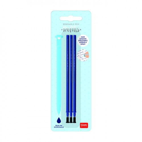 Recharge pour stylo effaçable x 3 pcs Bleu