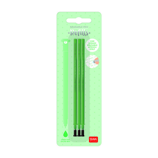 Recharge pour stylo effaçable x 3 pcs Vert