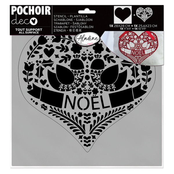 Pochoir masque Cœur scandinave