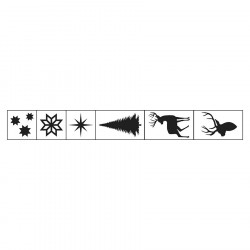 Tampon bois Set Noël cerfs 5 pcs