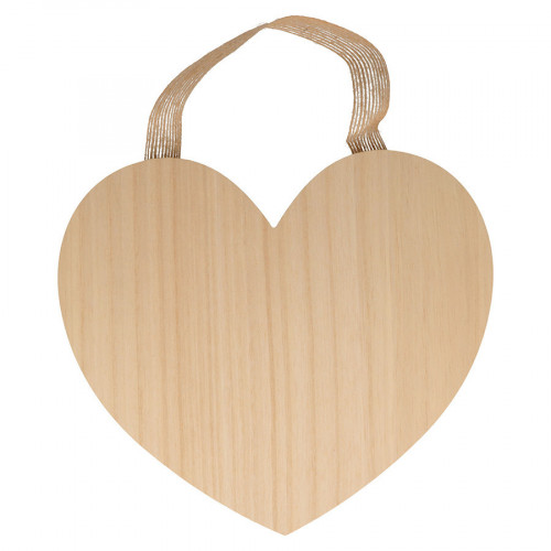 Cœur en bois à suspendre 25 x 22 cm