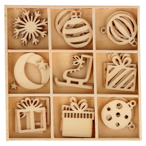 Mini silhouette en bois Imagine Christmas 27 pcs