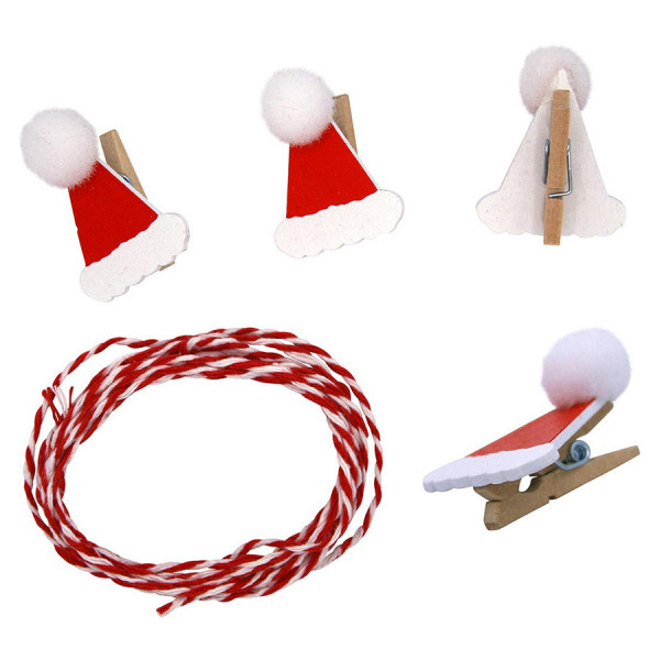 Pince à linge Bonnet de noël 10 pc