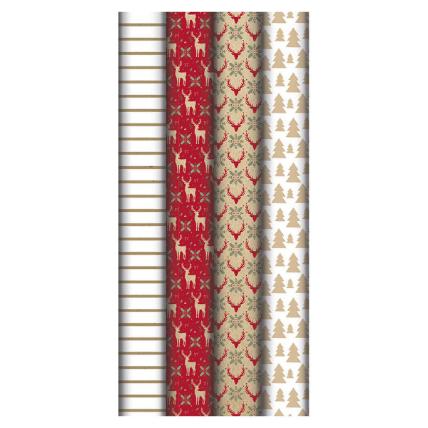 Papier cadeau Lovely home Rouge 0,7 x 5 m
