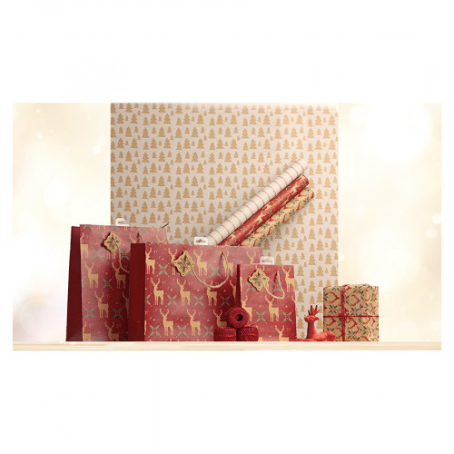 Papier cadeau Lovely home Rouge 0,7 x 5 m