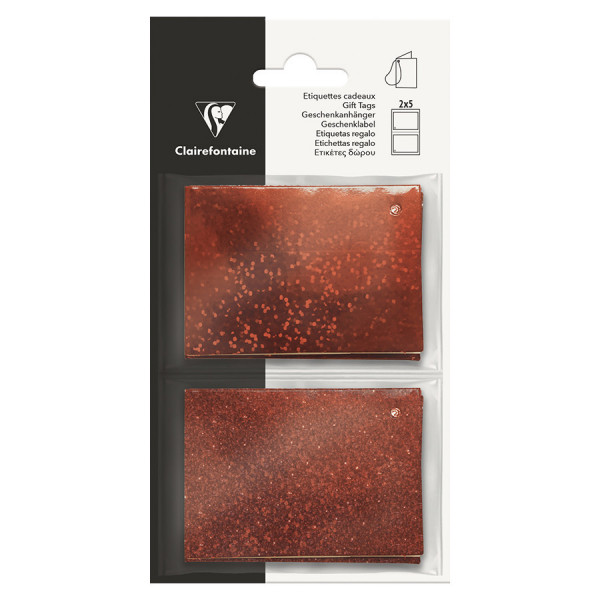 Étiquettes holographiques rouges rectangle adhésives 28 pcs