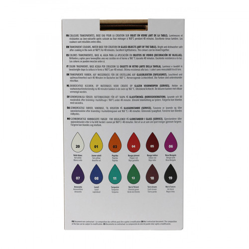 Peinture Vitrea 160 set Exploration 12 x 20 ml