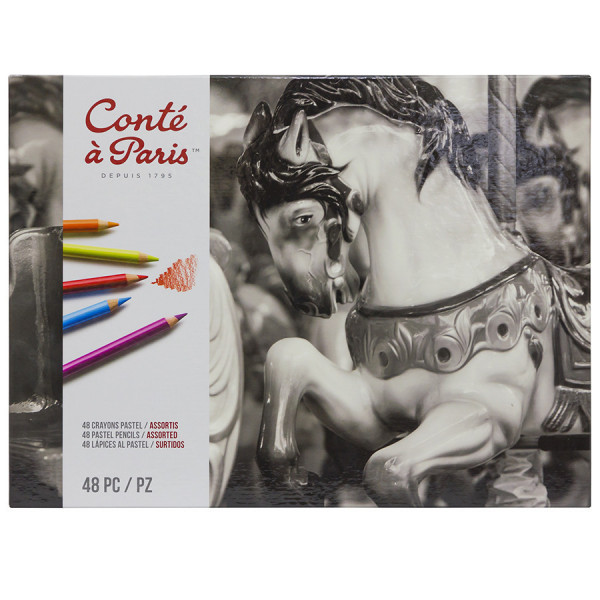 Crayon pastel Boîte 48 couleurs