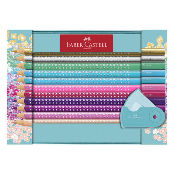 Coffret métal Sparkle 20 crayons + taille crayon