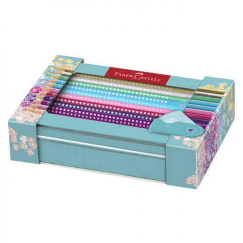 Coffret métal Sparkle 20 crayons + taille crayon