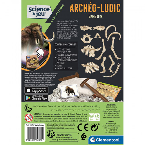 Jeu scientifique Archéo-Ludic Mammouth