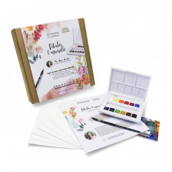 Coffret Débuter l'aquarelle Les tribulations de Marie