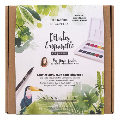 Peinture aquarelle Set découverte Jungle par Marie Boudon