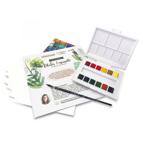 Peinture aquarelle Set découverte Jungle par Marie Boudon