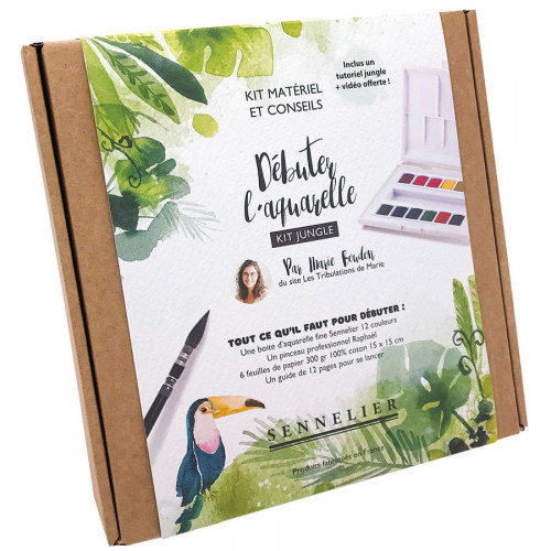 Peinture aquarelle Set découverte Jungle par Marie Boudon