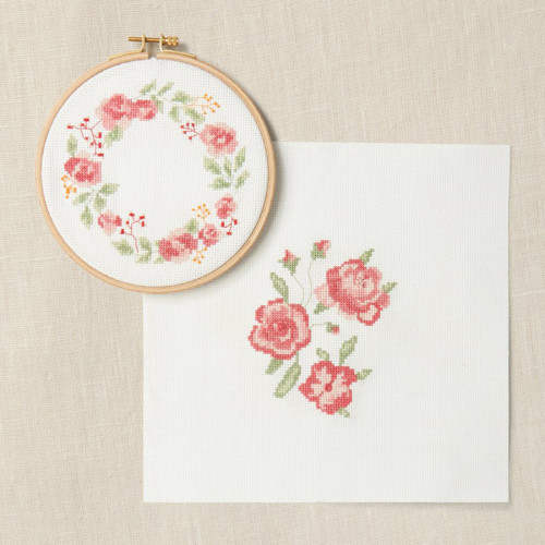 Kit broderie point de croix Fragrance de rose