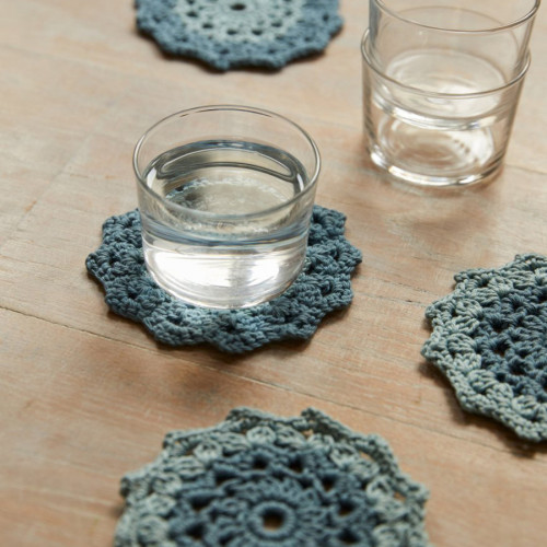 Kit crochet Mes dessous de verre façon mandala