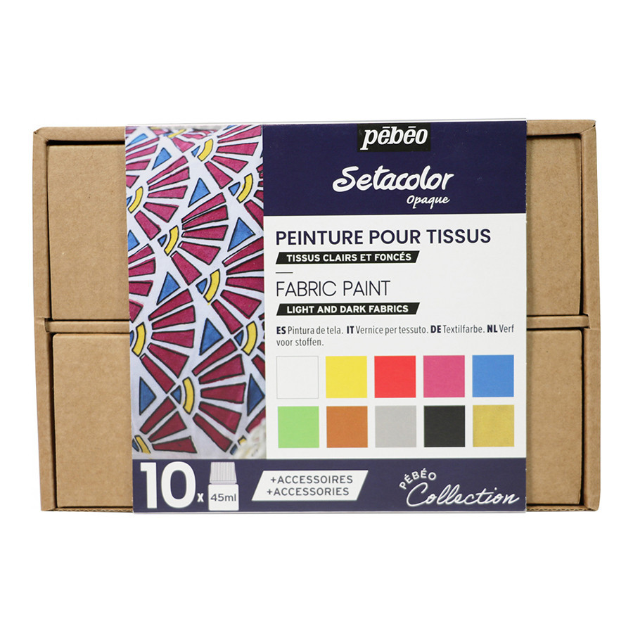 Pebeo Peinture textile Setacolor opaque - Bleu ciel - 45 ml pas