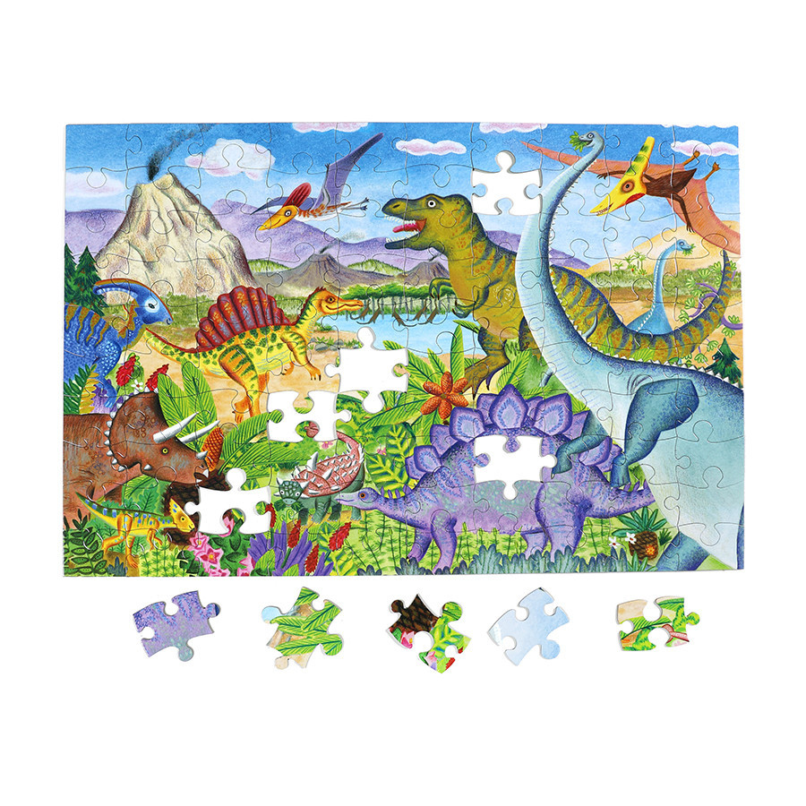 Puzzle Le temps des Dinosaures 100 pièces