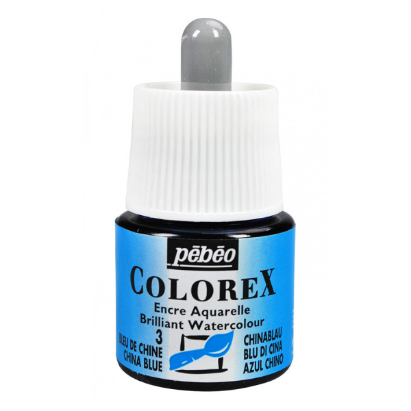 Encre aquarelle Colorex 45ml 03 - Bleu de Chine