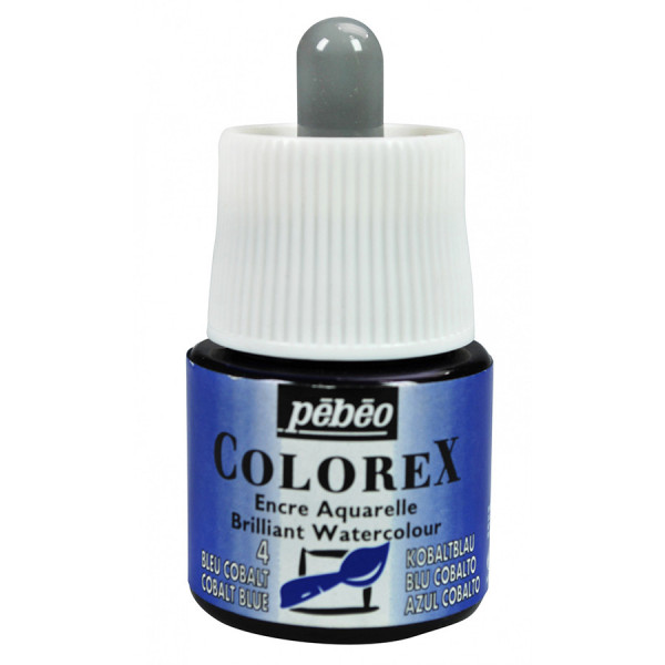 Encre aquarelle Colorex 45ml 04 - Bleu cobalt