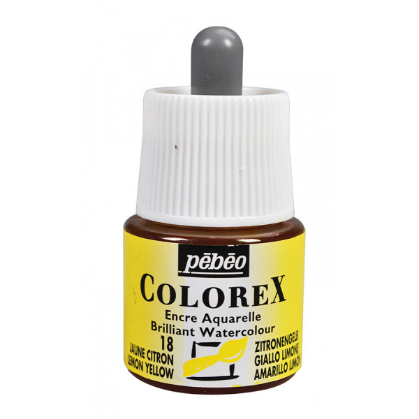 Encre aquarelle Colorex 45ml 18 - Jaune citron