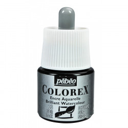 Encre aquarelle Colorex 45ml 23 - Noir d'ivoire