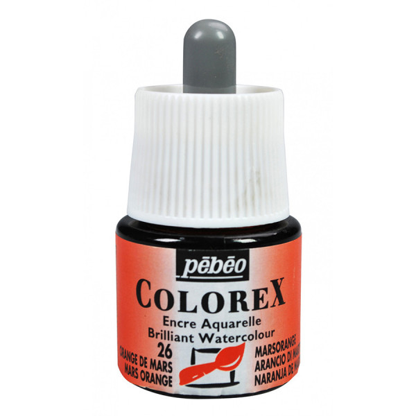 Encre aquarelle Colorex 45ml 26 - Orange de mars