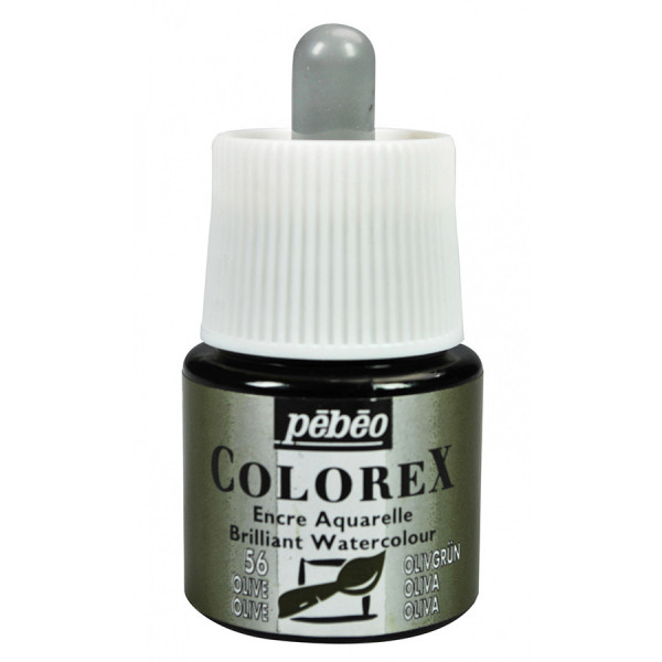 Encre aquarelle Colorex 45ml 56 - Vert olive