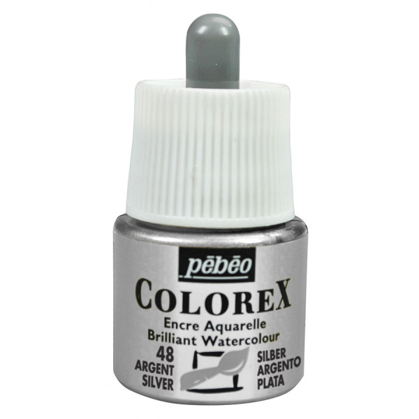 Encre aquarelle Colorex 45ml 48 - Argent