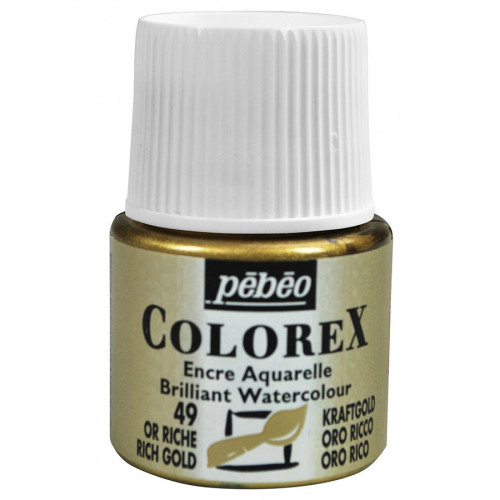 Encre aquarelle Colorex 45ml 49 - Or riche