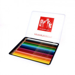 Crayons de couleurs aquarellables Swisscolor Boîte métal de 12 couleurs