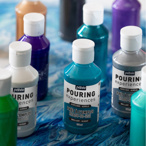 Peinture acrylique Pouring Expérience 118 ml Turquoise