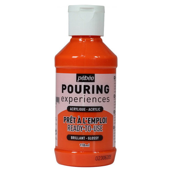 Peinture acrylique Pouring Expérience 118 ml Orange