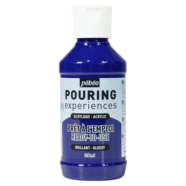 Peinture acrylique Pouring Expérience 118 ml Cyan