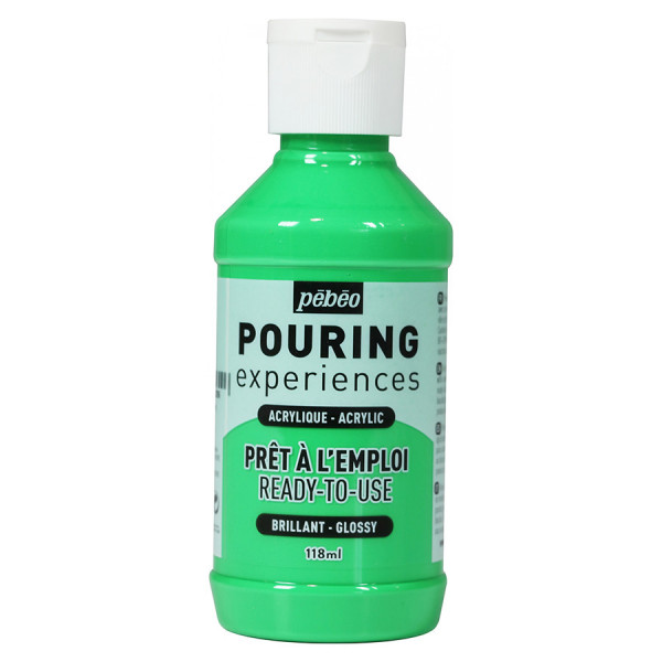 Peinture acrylique Pouring Expérience 118 ml Vert lumière